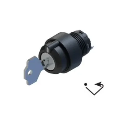 RS PRO 2-position Key Switch Head, Spring Return from Right, 22.5mm Cutout - 2383945 product image