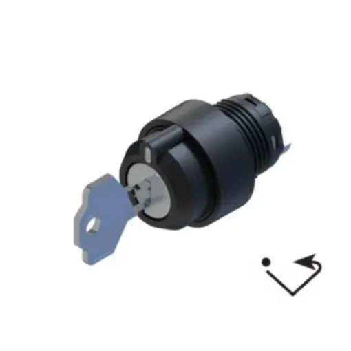 RS PRO 2-position Key Switch Head, Spring Return from Right, 22.5mm Cutout - 2383945 product image