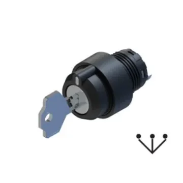 RS PRO 3-position Key Switch Head, Maintained, 22.5mm Cutout - 2383948 product image