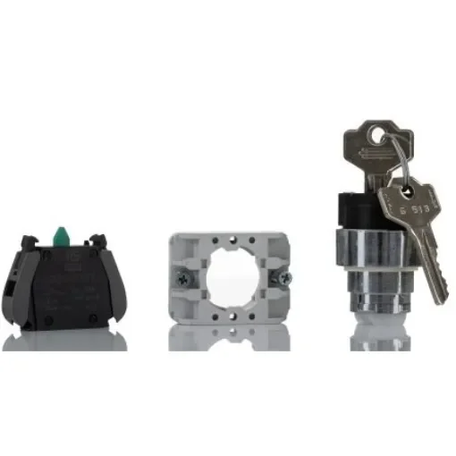 RS PRO Key Selector Switch - (1NO) 22.5mm Cutout Diameter 2 Positions - 2383956 product image