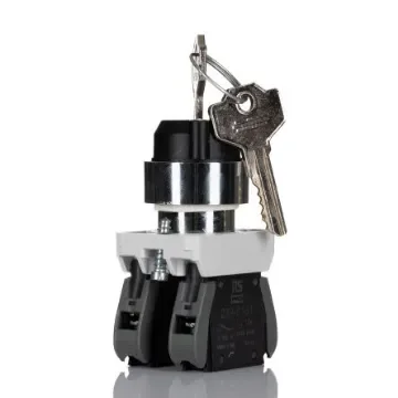 RS PRO Key Selector Switch - (2NO) 22.5mm Cutout Diameter 3 Positions - 2383958 product image