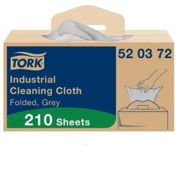 Tork Grey Non Woven Fabric Cloths for Industrial Cleaning, Box of 210, 415 x 355mm, Repeat Use - 520372 product image