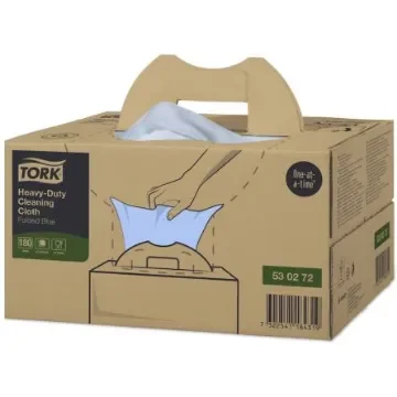 Tork Blue Non Woven Fabric Cloths for Heavy Duty Cleaning, Box of 180, Repeat Use - 530272 product image