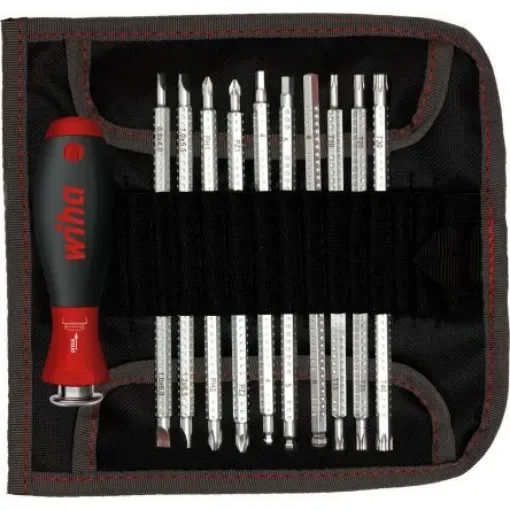 Wiha Ball End Hex; Phillips; Pozidriv; Torx Interchangeable Screwdriver Set, 12-Piece - 03591 product image