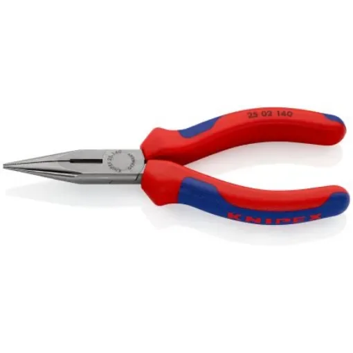 Knipex Long Nose Pliers, 140 mm Overall, Straight Tip, 42mm Jaw - 25 02 140 product image
