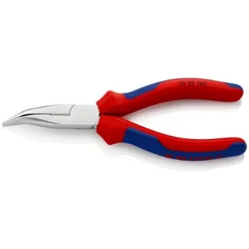 Knipex Long Nose Pliers, 160 mm Overall, Angled Tip, 50mm Jaw - 25 25 160 product image