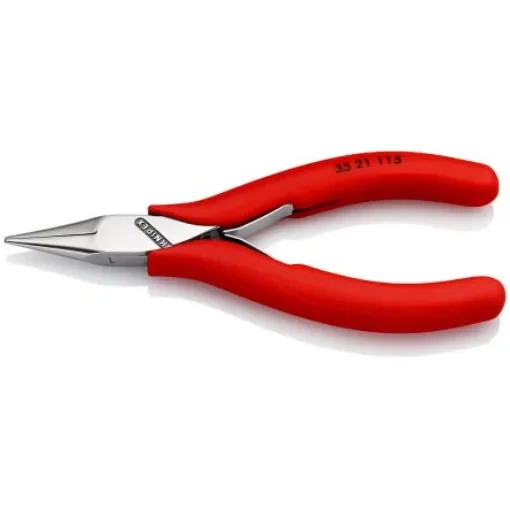 Knipex 35 21 Long Nose Pliers, 115 mm Overall, Straight Tip, 22,5mm Jaw - 35 21 115 product image