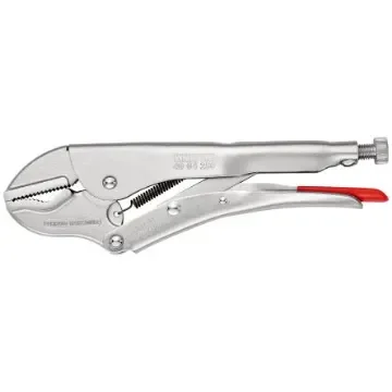 Knipex 40 04 Locking Pliers, 250 mm Overall, Angled, Straight Tip, 45mm Jaw - 40 04 250 product image