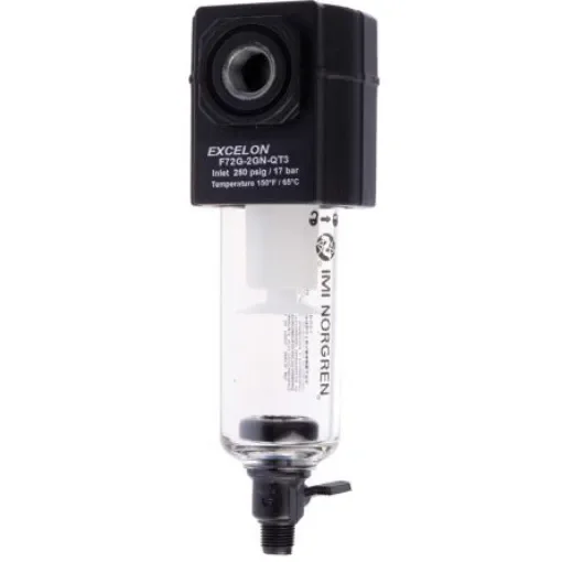 Norgren F72G series 40µm G 1/4 10 bar Pneumatic Filter with Manual drain - F72G-2GN-QT3 product image