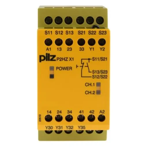 Pilz PNOZ X P2HZ X1 Two Hand Control Safety Relay, 24V dc, Single/Dual-Channel, 3 Safety Contacts - 774340 product image