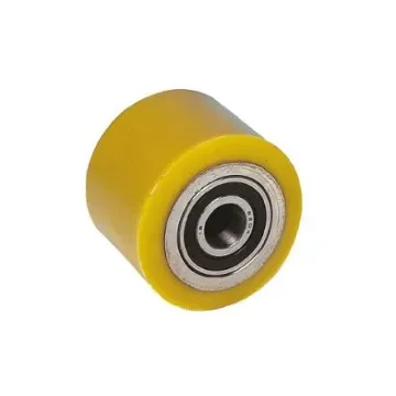 Guitel Hervieu Grey, Yellow Polyurethane Abrasion Resistant Trolley Wheel, 300kg - 23-040-075B20 product image