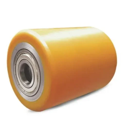 Guitel Hervieu Grey, Yellow Polyurethane Abrasion Resistant Trolley Wheel, 600kg - 23-062-075B20 product image