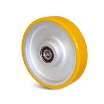Guitel Hervieu Grey, Yellow Polyurethane Abrasion Resistant Trolley Wheel, 280kg - 23-412-125R12 product image