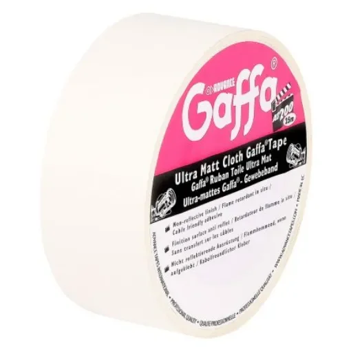 Advance Tapes AT200 White Matt Gaffa Tape, 50mm x 25m, 0.26mm Thick product image