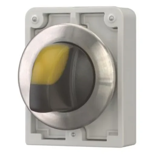 Eaton Series M30 Series 3 Position Selector Switch Head, 30mm Cutout, Yellow Handle - 188076 M30I-FWRLK3-Y product image