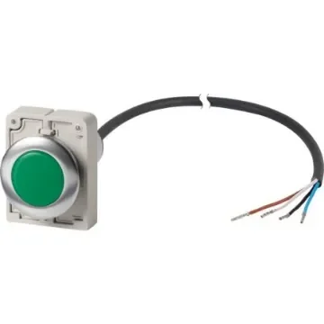 Eaton, Panel Mount Green LED Indicator, 30mm Cutout, Round - 185954 C30C-FL-G-24-P62 product image