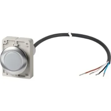 Eaton, Panel Mount White LED Indicator, 30mm Cutout, Round - 185957 C30C-FL-W-24-P62 product image