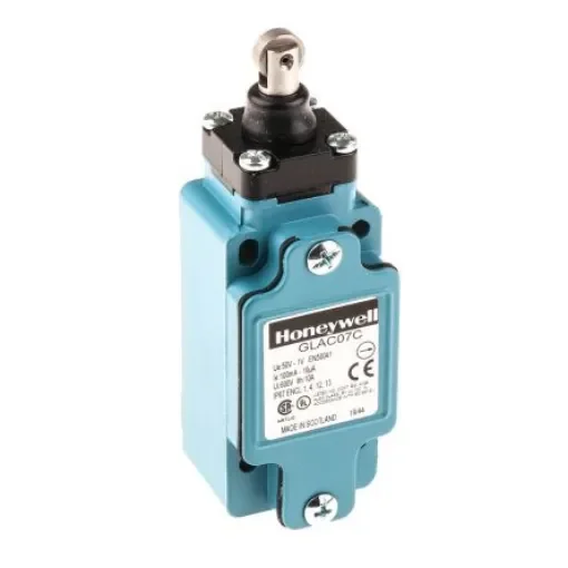 Honeywell GLA Series Plunger Limit Switch, NO/NC, IP67, SPDT, Die Cast Zinc Housing, 50V ac Max, 100mA Max - GLAC07C product image