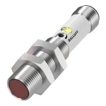 BALLUFF Through Beam Receiver Photoelectric Sensor, Barrel Sensor, 8 m Detection Range - BOS024U product image