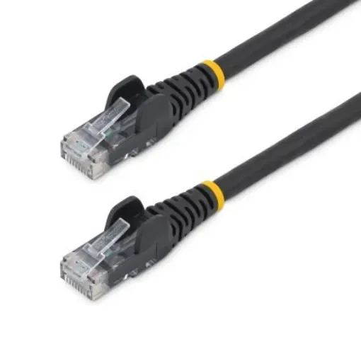 StarTech.com, 15m Cat6, Black RJ45 to Male RJ45 Male, U/UTP Unshielded, Terminated LSZH Sheath - N6LPATCH15MBK product image