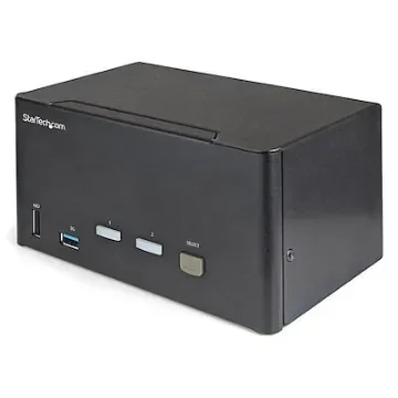 StarTech.com 2 Port 3 USB DisplayPort KVM Switch, 3.5 mm Stereo 3480 x 2160 Maximum Resolution - SV231TDPU34K product image