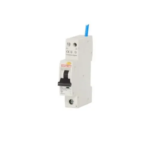 Contactum RCBO, 16A Current Rating, 1P Poles, 30mA Trip Sensitivity, Type C, CCPBR Range - CCPBR1016AC product image