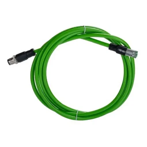 Phoenix ContactNBC, 2m Cat5, Green M12 to Male RJ45 Male Shielded, Terminated PVC Sheath - 1407500 product image