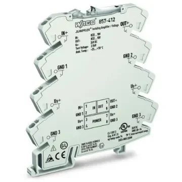 WAGO 857 Series Signal Conditioner, Voltage Input, Current, Voltage Output, 24V dc Supply, IECEx - 857-412 product image