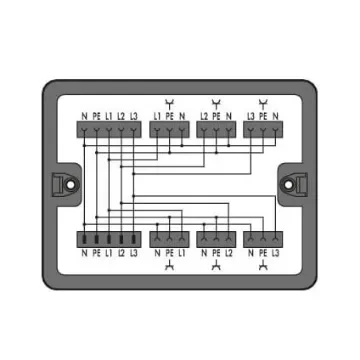 WAGO 1, 3 Phase Distribution Board, 7 Way, 25 A - 899-631/100-000 product image
