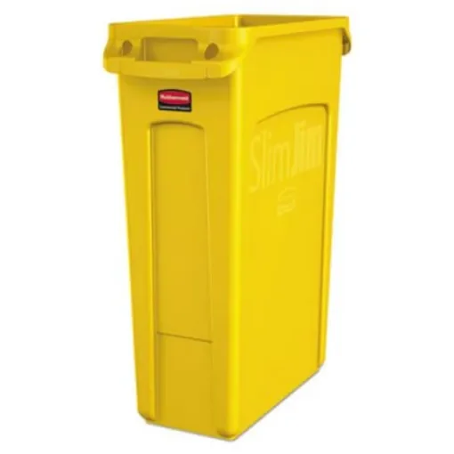 Rubbermaid Commercial Products Slim Jim 23gal Yellow Polypropylene Waste Bin - 1956188 product image