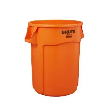 Rubbermaid Commercial Products Brute Vented 32gal Orange Polypropylene Waste Bin - 2119308 product image