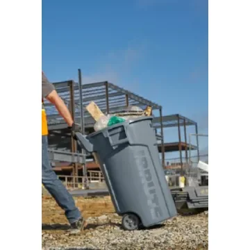 Rubbermaid Commercial Products Brute Wheeled 44gal Grey Polypropylene Waste Bin - 2131929 product image