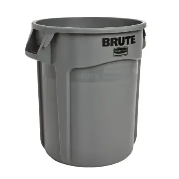 Rubbermaid Commercial Products Brute Vented 10gal Grey Polypropylene Waste Bin - FG261000GRAY product image