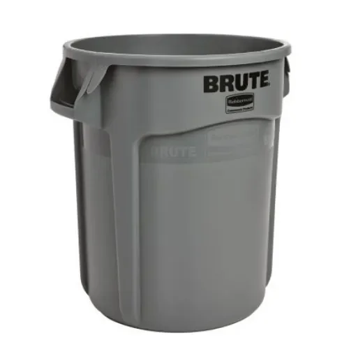 Rubbermaid Commercial Products Brute Vented 10gal Grey Polypropylene Waste Bin - FG261000GRAY product image