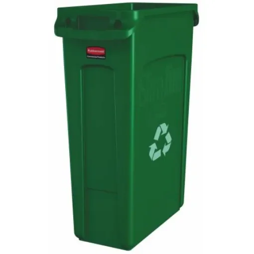 Rubbermaid Commercial Products Slim Jim 23gal Green Polypropylene Waste Bin - FG354007GRN product image