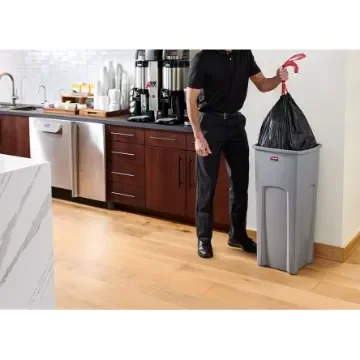 Rubbermaid Commercial Products Rubbermaid Commercial Products Untouchable 23gal Grey Polypropylene Waste Bin - FG356988GRAY product image