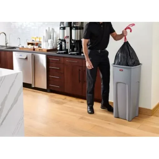 Rubbermaid Commercial Products Rubbermaid Commercial Products Untouchable 23gal Grey Polypropylene Waste Bin - FG356988GRAY product image