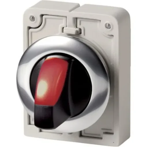 Eaton Series M30 Series 2 Position Selector Switch Head, 30mm Cutout, Red Handle - 187025 M30C-FWRLK-R product image