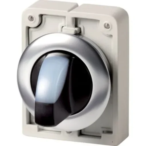 Eaton Series M30 Series 2 Position Selector Switch Head, 30mm Cutout, White Handle - 188069 M30I-FWLK-W product image