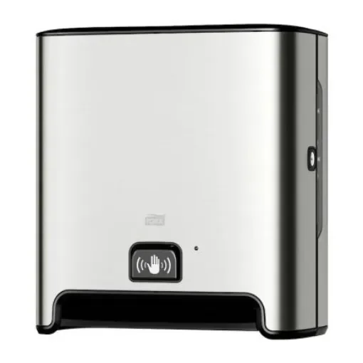 Tork Plastic Steel Hand Towl Dispenser with Sensor Paper Towel Dispenser, 236mm x 451mm x 372mm - 460001 product image