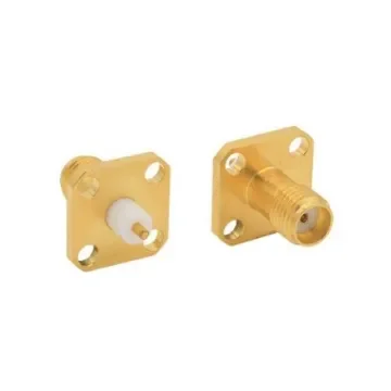 Bulgin, Jack Flange Mount Circular Coaxial Connector, Jack Screw Termination, Straight Body - RFSMAA4JCDLF product image