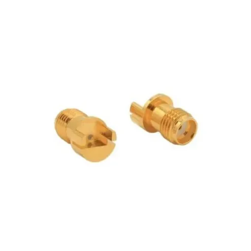 Bulgin, Jack PCB Mount Circular Coaxial Connector, Jack Screw Termination, Straight Body - RFSMACJAAA product image