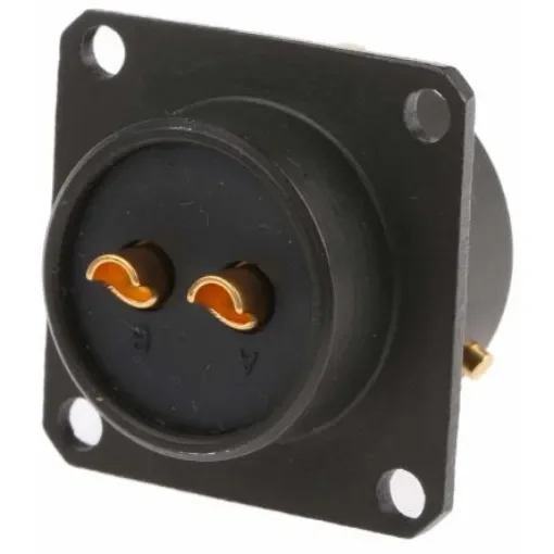 Amphenol Limited, 62GB 2 Way Box Mount MIL Spec Circular Connector ReceptacleOlive, Pin Contacts,Shell Size 14, Bayonet - 62GB-12E14-02PN product image