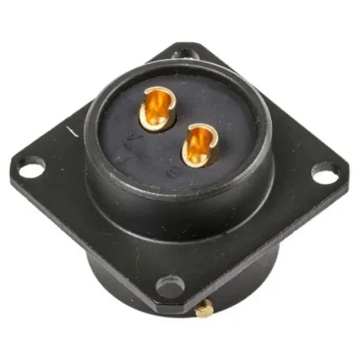 Amphenol Limited, 62GB 2 Way Box Mount MIL Spec Circular Connector ReceptacleOlive, Socket Contacts,Shell Size 14, - 62GB-12E14-02SN product image