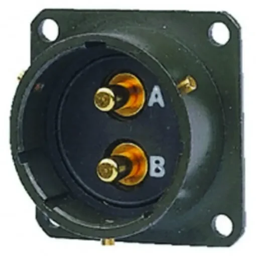 Amphenol Limited, 62GB 2 Way Box Mount MIL Spec Circular Connector ReceptacleOlive, Pin Contacts,Shell Size 18, Bayonet - 62GB-12E18-02PN product image