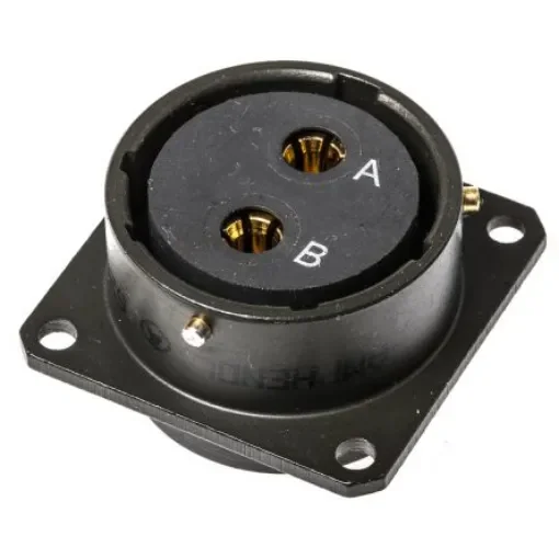 Amphenol Limited, 62GB 2 Way Box Mount MIL Spec Circular Connector ReceptacleOlive, Socket Contacts,Shell Size 18, - 62GB-12E18-02SN product image