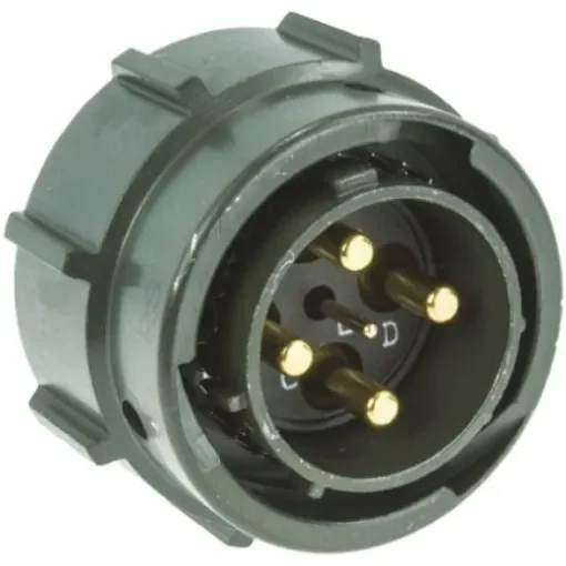 Amphenol Limited, 62GB 5 Way Cable Mount MIL Spec Circular Connector PlugGreen, Pin Contacts,Shell Size 14, Bayonet - 62GB-56TG14-22PN(044) product image