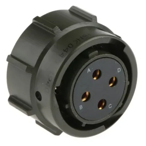 Amphenol Limited, 62GB 4 Way Cable Mount MIL Spec Circular Connector PlugOlive, Socket Contacts,Shell Size 14, Bayonet - 62GB-56TG14-04SN(044) product image