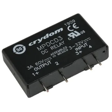 Sensata Crydom DRA1 Series Solid State Relay, 3 A Load, PCB Mount, 60 V dc Load, 32 V dc Control - MPDCD3 product image