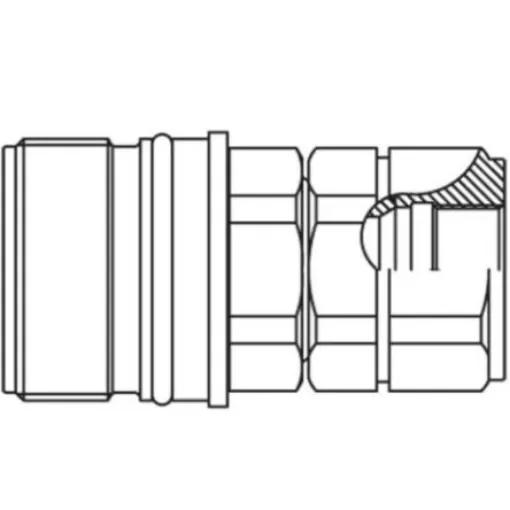 Parker Steel Female Hydraulic Quick Connect Coupling, BSP 1/2 Female - QHPA54-G4X4-C product image